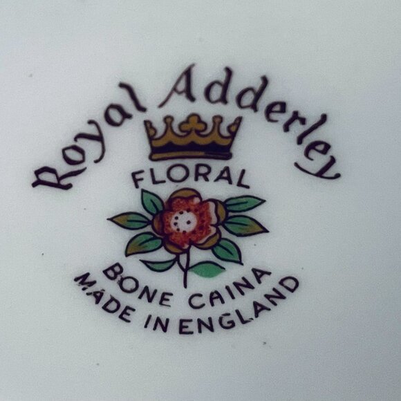 Royal Adderley Floral Bone China Square ER Soldier Tray Made In England - Picture 3 of 7